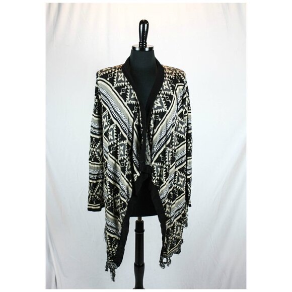 Say What Open Front Cardigan Sweater Geome… - Picture 1 of 4